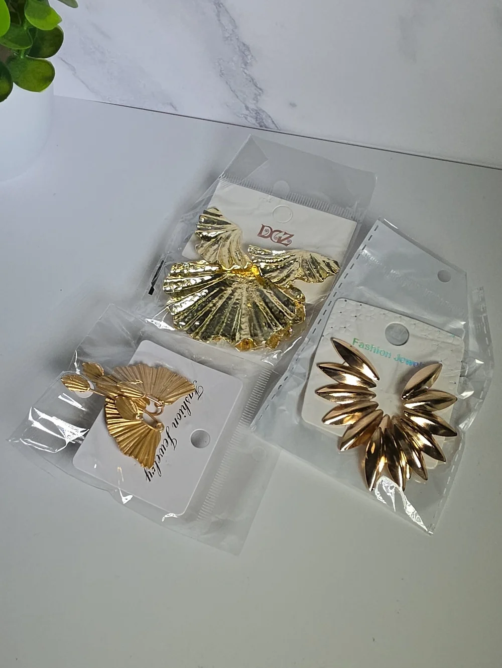 Gold Statement Earrings - Fashion Jewelry